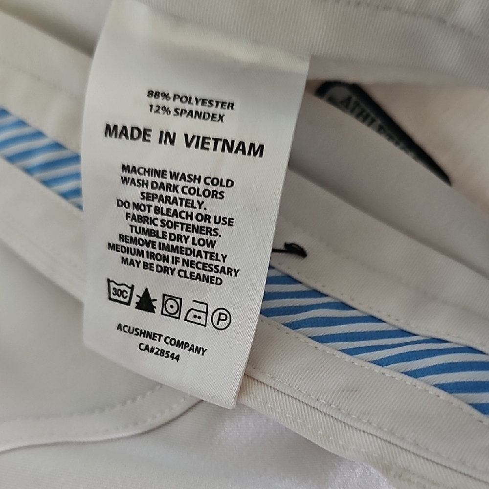 FootJoy Men's Performance Golf Ivory Pants W 35 L 30 - Picture 13 of 14